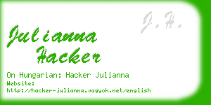 julianna hacker business card